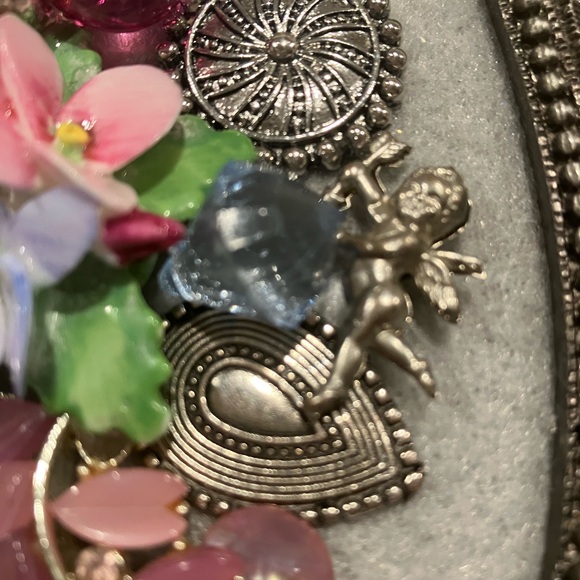 ORIGINAL JEWELRY ART COLLAGE IN GORGEOUS FRAME. UNIQUE HANDMADE GREAT GIFT 🎁 - Picture 6 of 11